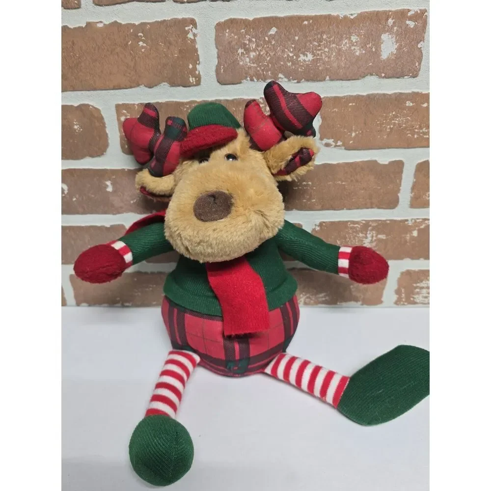 Brown Moose Reindeer Plush Lot‎ Of 5 Stuffed Animal Christmas Moose
